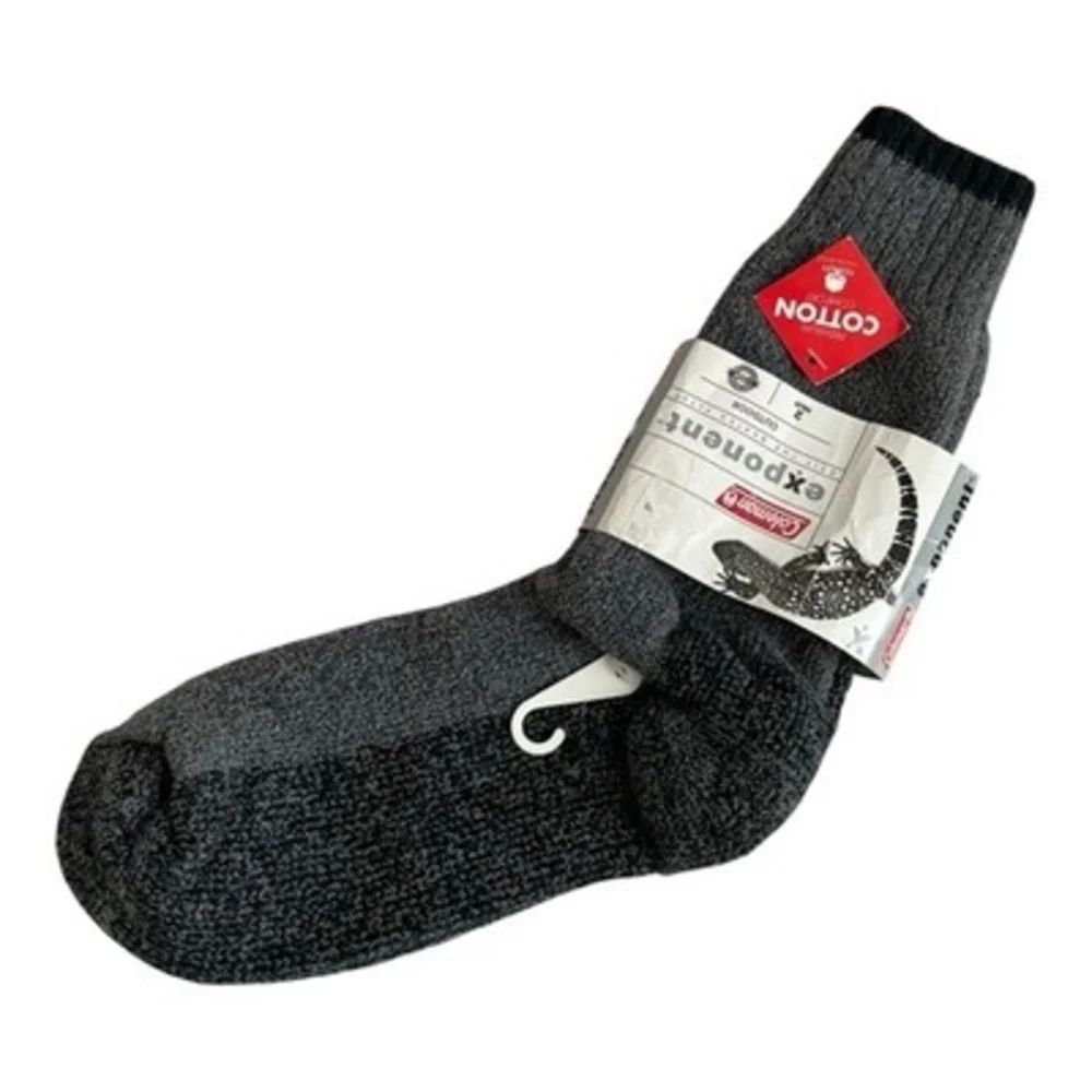 Coleman Exponent Premium Cotton Comfort Socks Charcoal Grey Size Large NWT